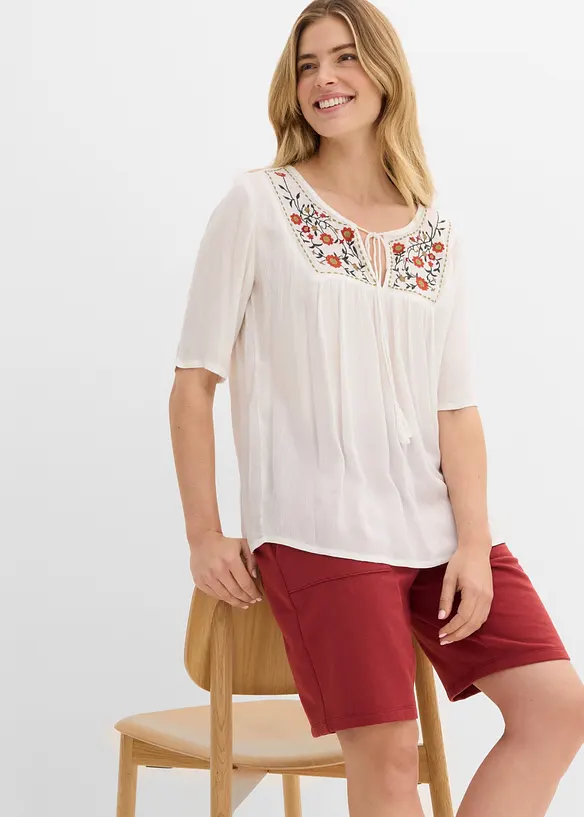 Tunique en viscose effet froiss&eacute;, bonprix