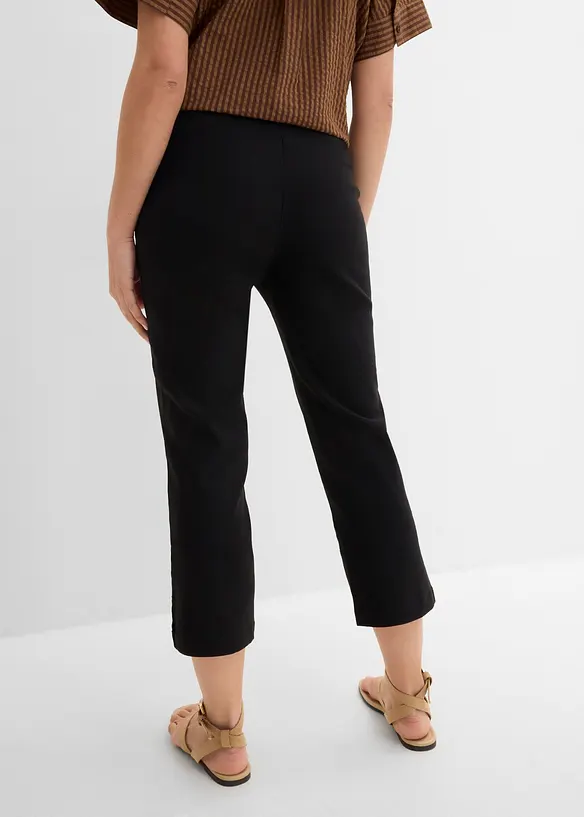 Pantalon 7/8 en bengaline avec taille &eacute;lastiqu&eacute;e, bonprix