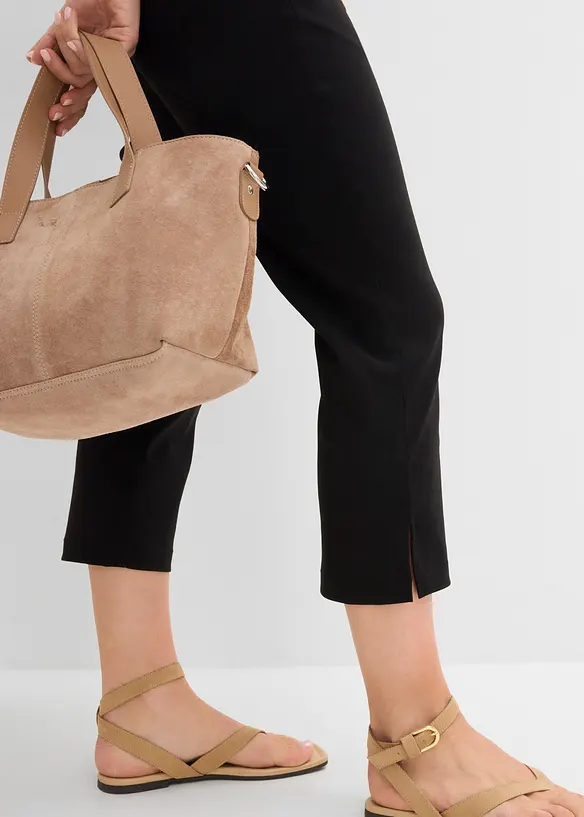 Pantalon 7/8 en bengaline avec taille &eacute;lastiqu&eacute;e, bonprix