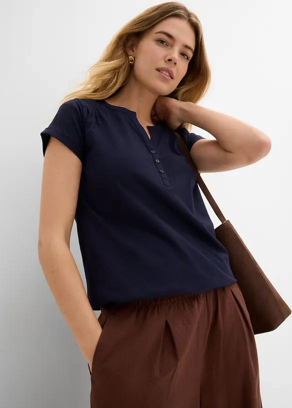 Baumwoll-Shirt, Kurzarm, bonprix