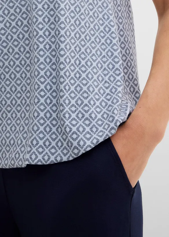 T-shirt &agrave; base &eacute;lastiqu&eacute;e, manches courtes, bonprix