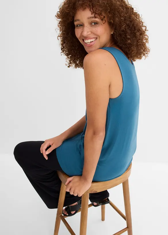 Top long en viscose extensible, bonprix