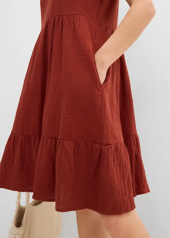 Robe oversize en gaze de coton, bonprix