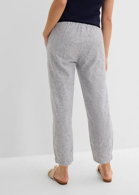Hose mit Leinen, 7/8 L&auml;nge, bonprix