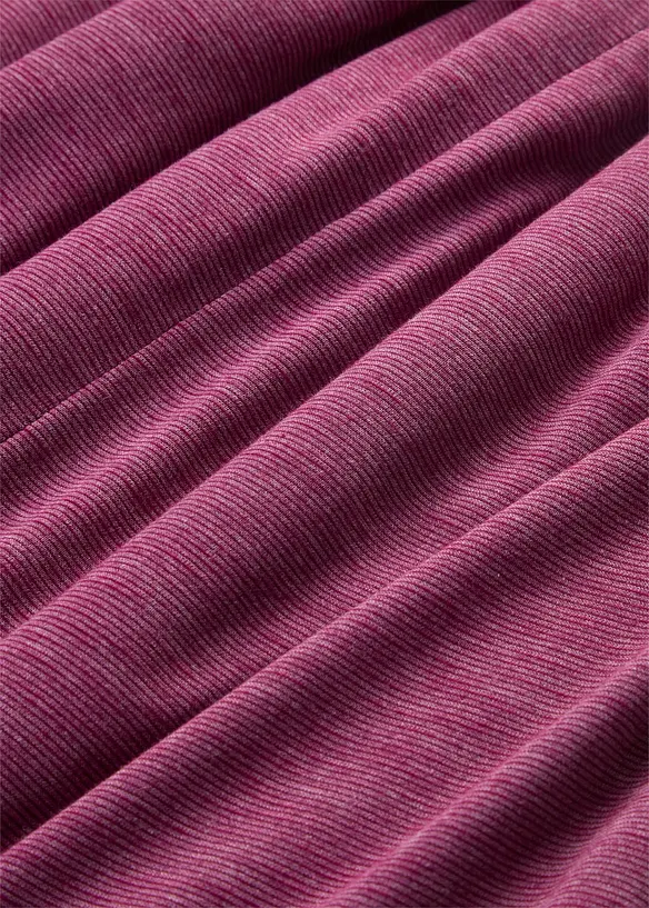 T-shirt long en viscose m&eacute;lang&eacute;e, bonprix