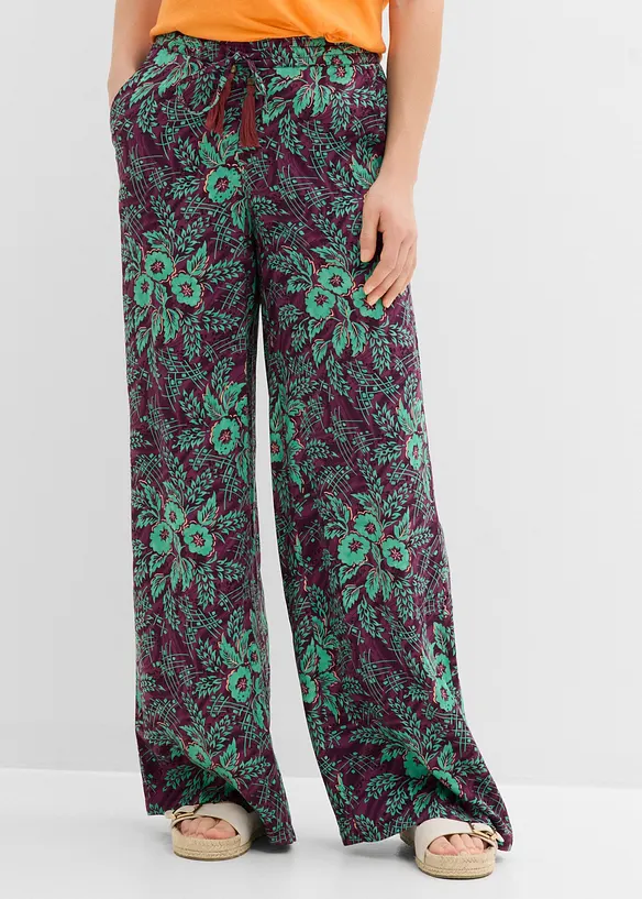 Pantalon palazzo en viscose fluide, bonprix