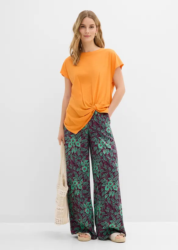 Pantalon palazzo en viscose fluide, bonprix
