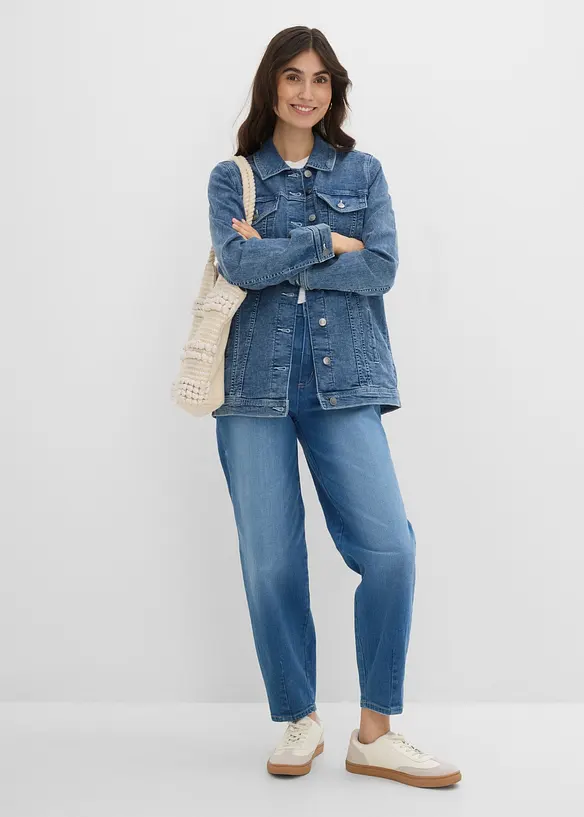 Veste en jean extensible, coupe boyfriend, bonprix