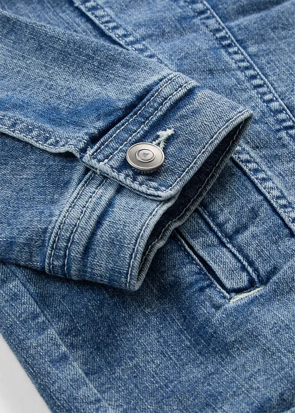 Veste en jean extensible, coupe boyfriend, bonprix