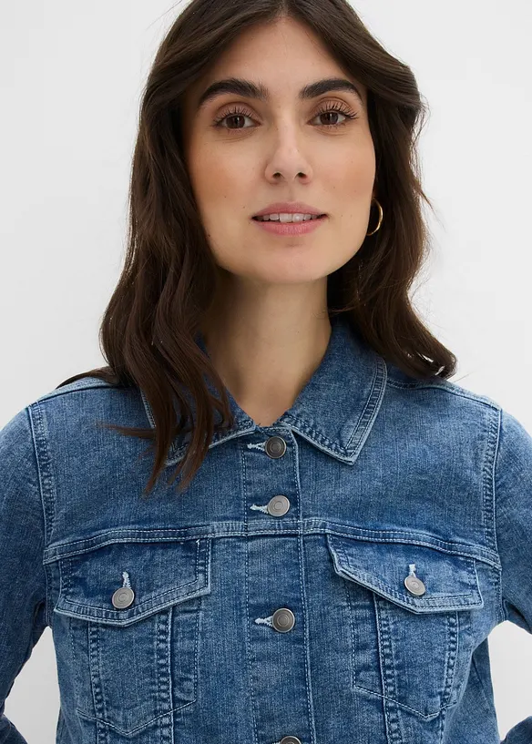 Veste en jean extensible, coupe boyfriend, bonprix