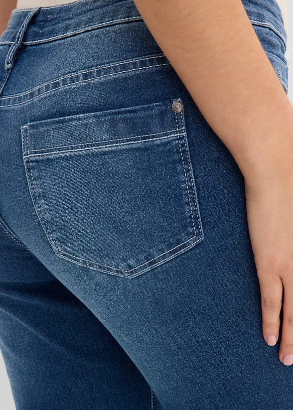 Jean droit taille mi-haute, cropped, bonprix