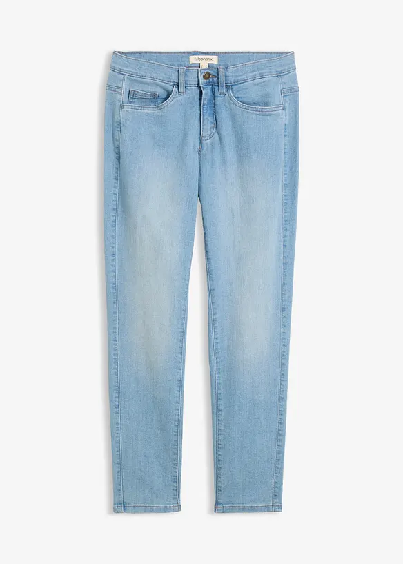 Jean droit taille mi-haute, extensible, bonprix