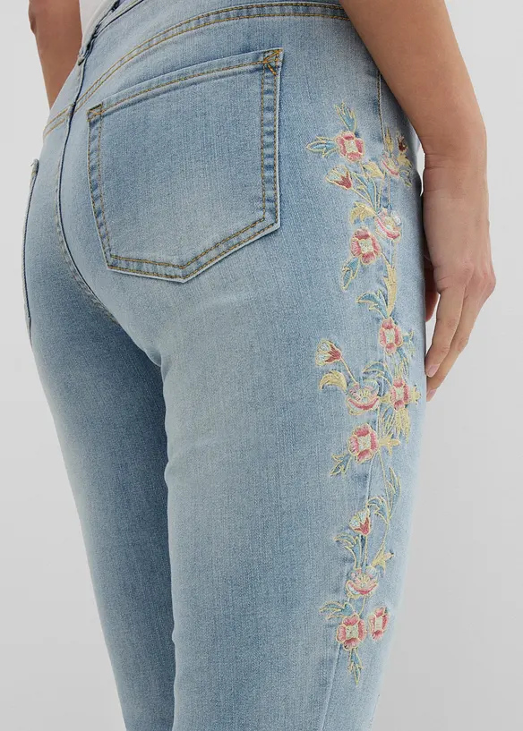 Jean skinny taille mi-haute, cropped, bonprix