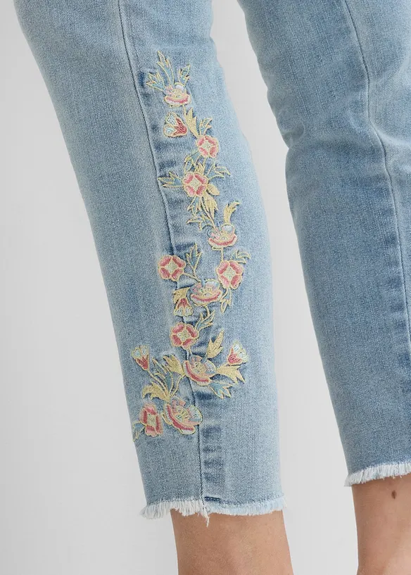 Jean skinny taille mi-haute, cropped, bonprix