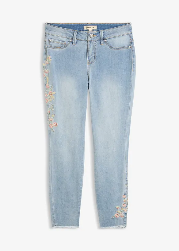 Jean skinny taille mi-haute, cropped, bonprix