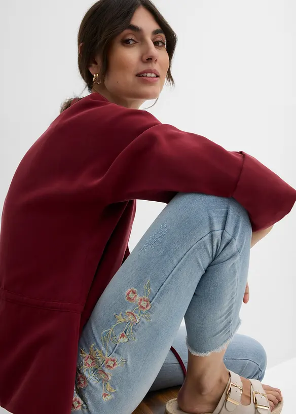 Jean skinny taille mi-haute, cropped, bonprix