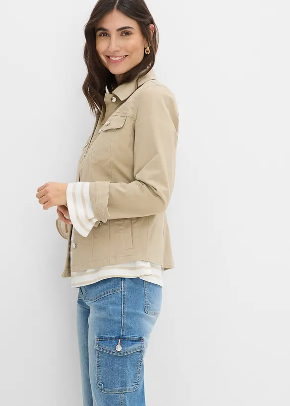 Jean cargo extensible, taille mi-haute, bonprix