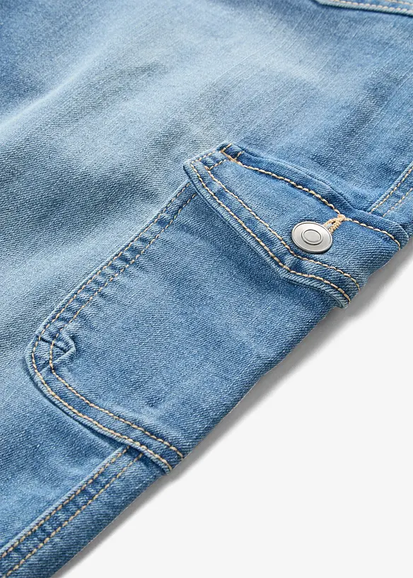 Jean cargo extensible, taille mi-haute, bonprix