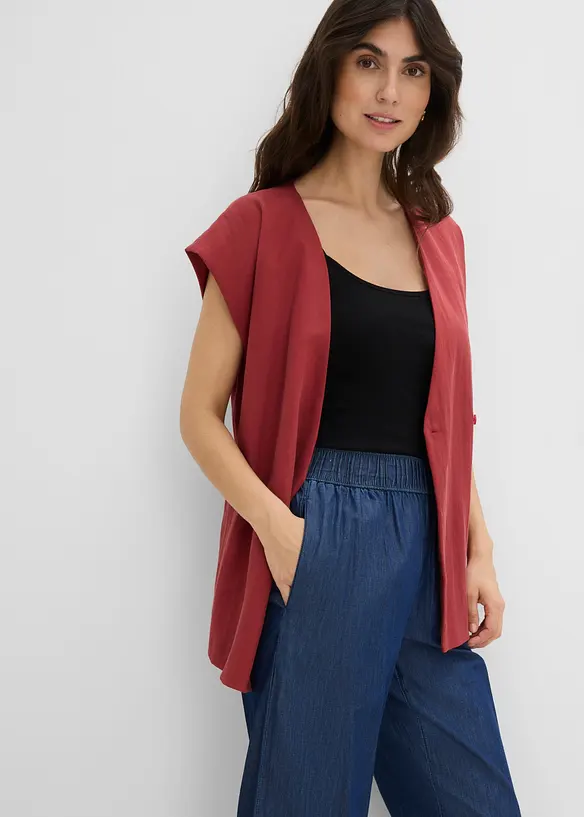 Jean &agrave; enfiler l&eacute;ger avec taille confortable, coupe large, bonprix