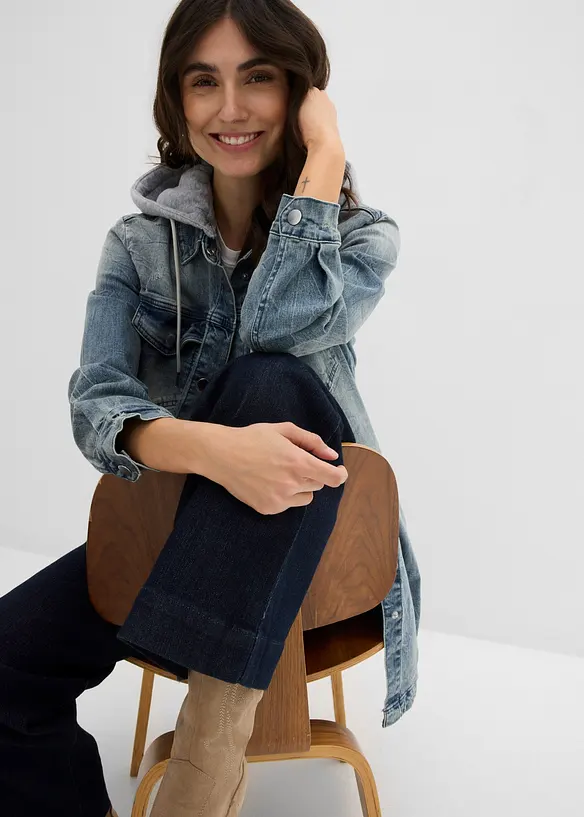 Jeansjacke mit Kapuze, bonprix