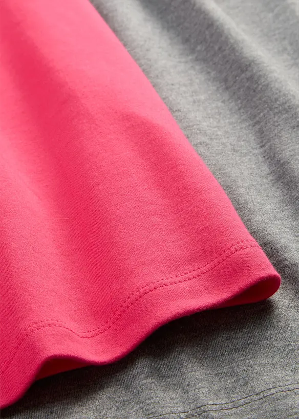 Lot de 2 robes T-shirt oversize 100% coton, bonprix