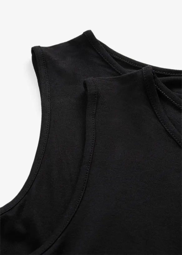 Long-Top aus softer Viskose, 2er- Pack, bonprix