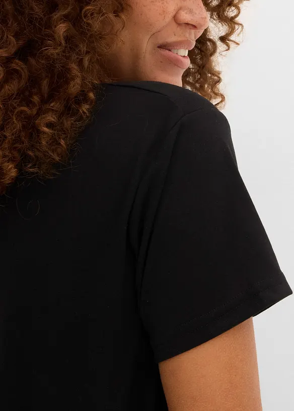 T-shirt &agrave; col en V, bonprix