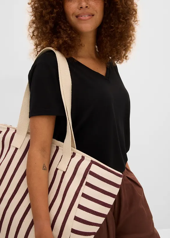 T-shirt &agrave; col en V, bonprix