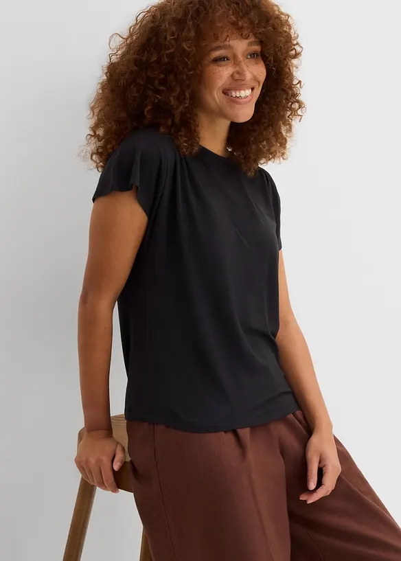 T-shirt &agrave; fronces, bonprix