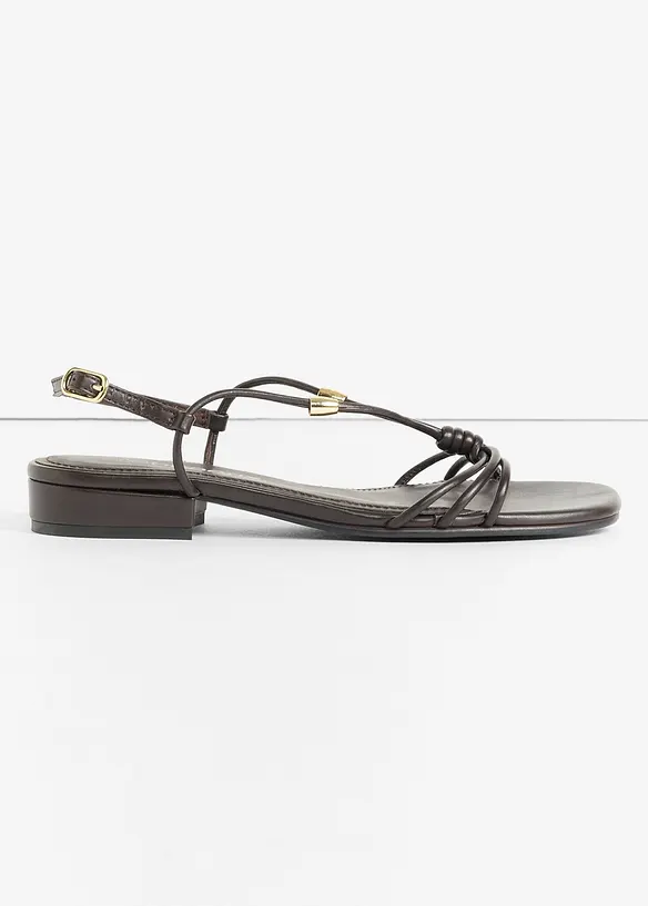 Riemchensandalen mit Metallic-Details, bonprix