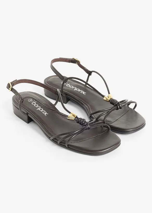 Riemchensandalen mit Metallic-Details, bonprix