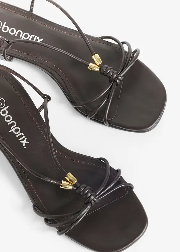 Riemchensandalen mit Metallic-Details, bonprix