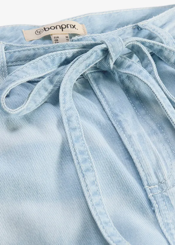 Jean large taille mi-haute avec ceinture, bonprix