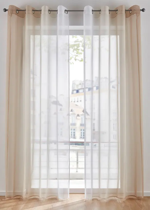 Lot de 2 voilages en tissu l&eacute;ger, aussi en XXL, bonprix