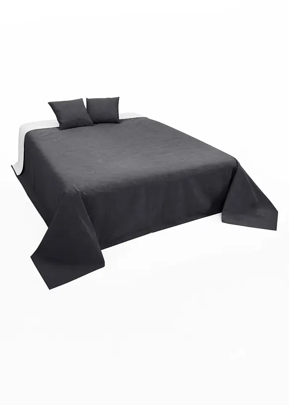Lot de 2 housses de coussin aspect lin, bonprix