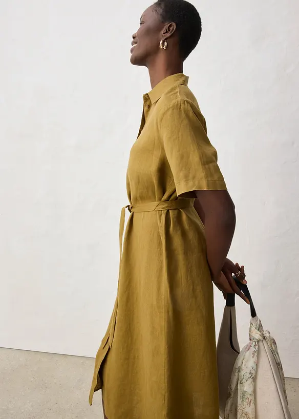 Robe-chemise 100% lin, bonprix