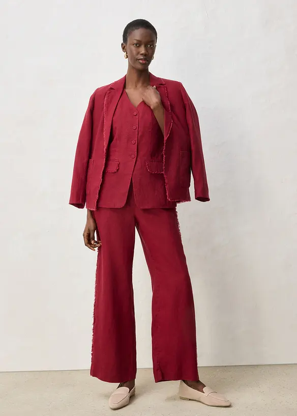 Pantalon large en lin, bonprix