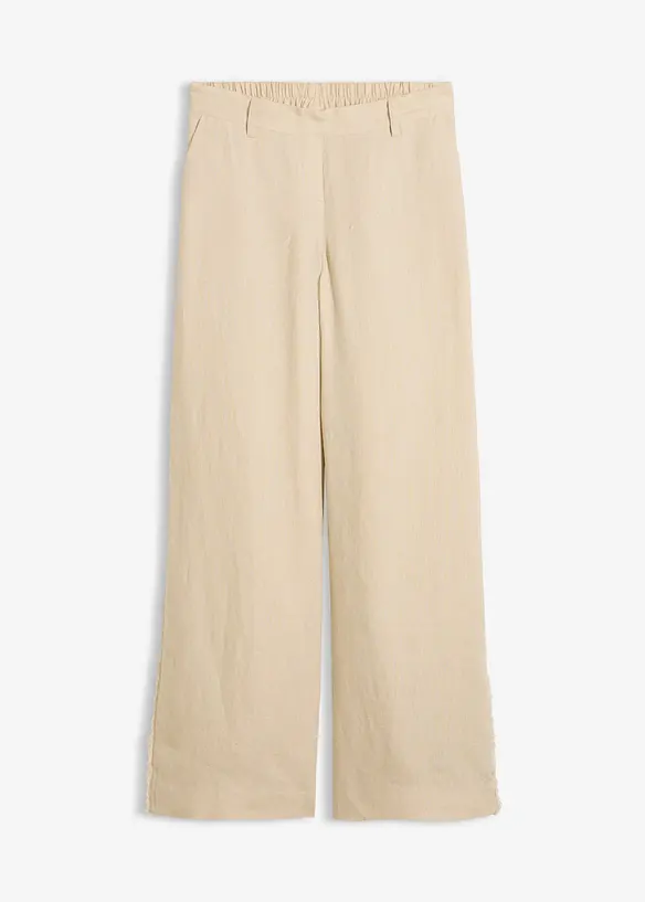 Leinenhose mit weitem Bein, bonprix