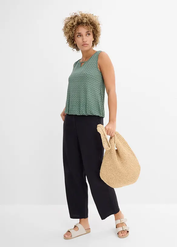 Top avec base &eacute;lastiqu&eacute;e, bonprix