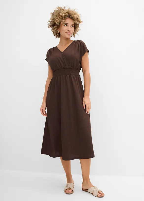 Jerseykleid aus luftigem Cr&ecirc;pe, bonprix