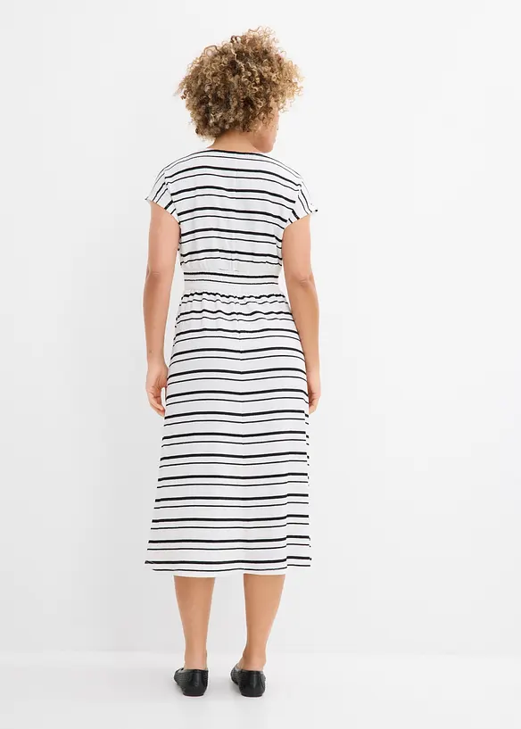 Jerseykleid aus luftigem Cr&ecirc;pe, bonprix
