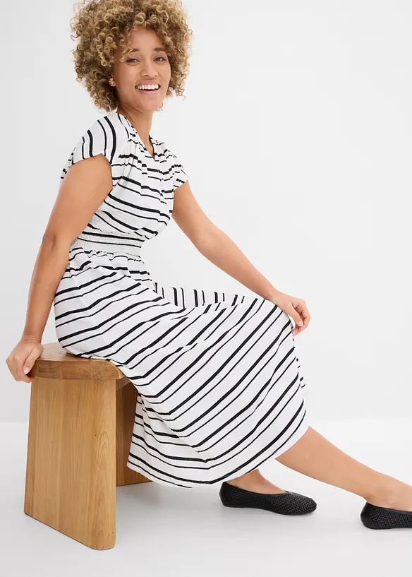 Jerseykleid aus luftigem Cr&ecirc;pe, bonprix