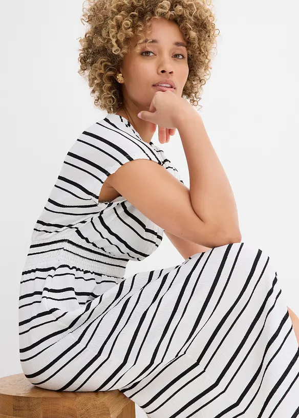 Jerseykleid aus luftigem Cr&ecirc;pe, bonprix