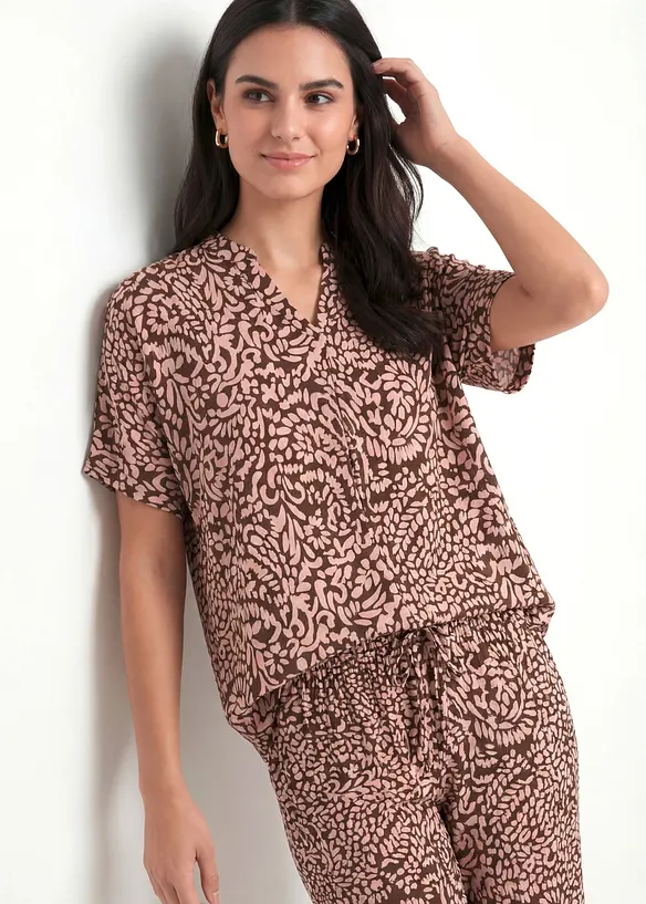 Tunikabluse aus flie&szlig;ender Viskose, bonprix