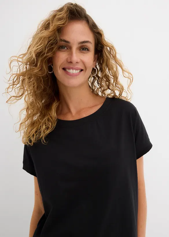 T-shirt long 100% coton, bonprix