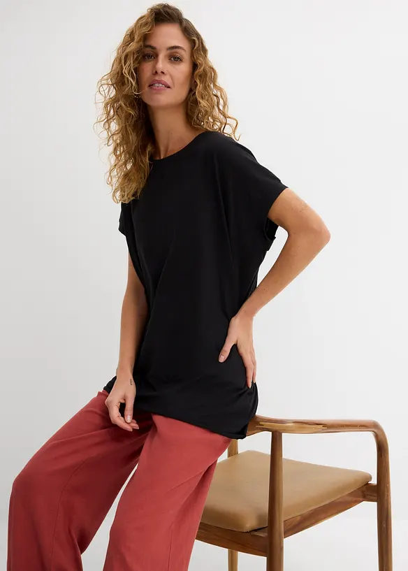 T-shirt long 100% coton, bonprix