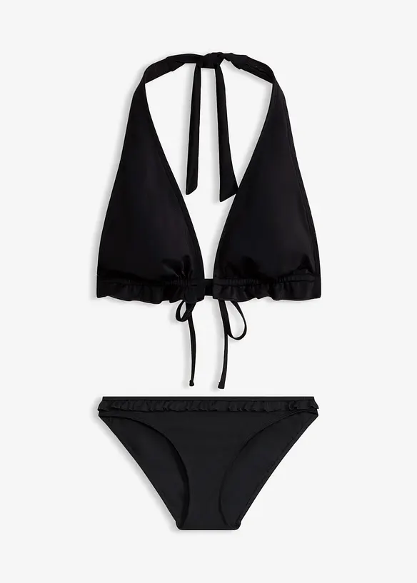 Neckholder-Bikini mit R&uuml;schen (2-tlg.Set), bonprix