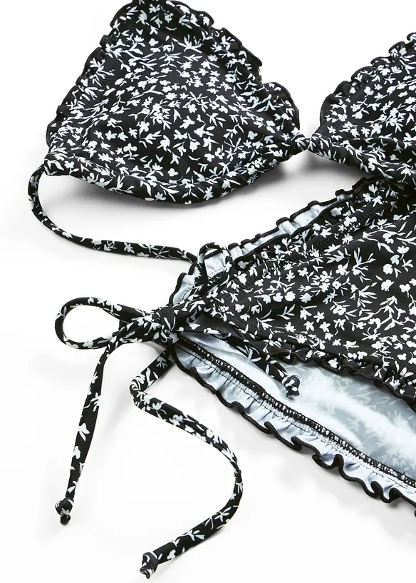 Bikini triangle &agrave; volants (ens. 2 pces), bonprix