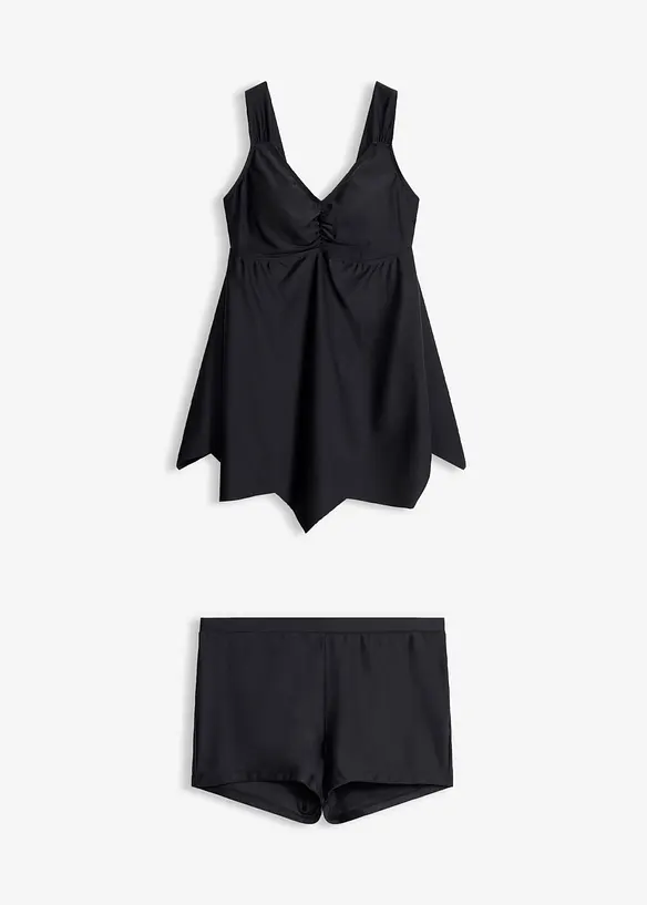 Long-Tankini mit Zick-Zack Saum (2-tlg.Set), bonprix