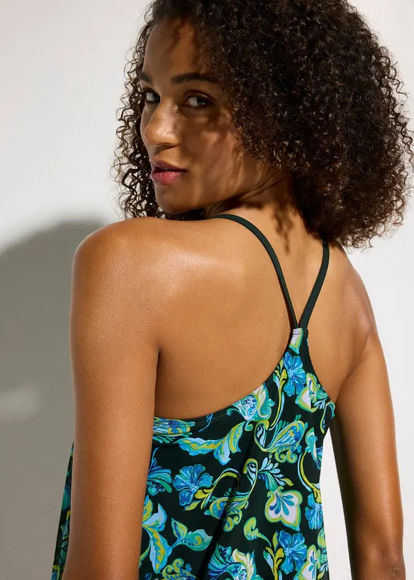 Tankini en mesh imprim&eacute; (ens. 2 pces), bonprix